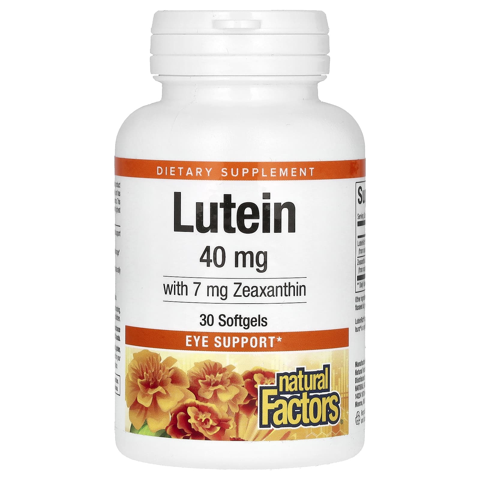 Natural Factors, Lutein, 40 mg, 30 Softgels - Image 1