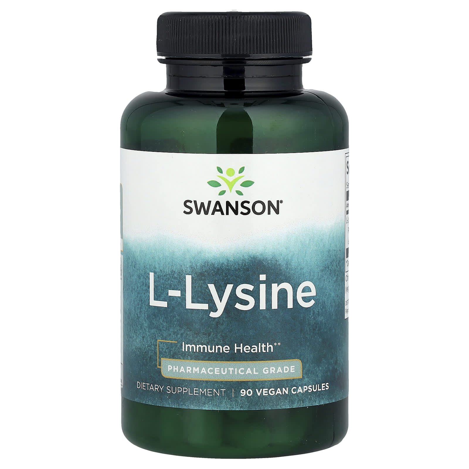 Swanson, L-Lysine, 90 Vegan Capsules (500 mg per Capsule) - Image 1