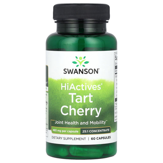 Swanson, HiActives® Tart Cherry, 465 mg, 60 Capsules - Image 1