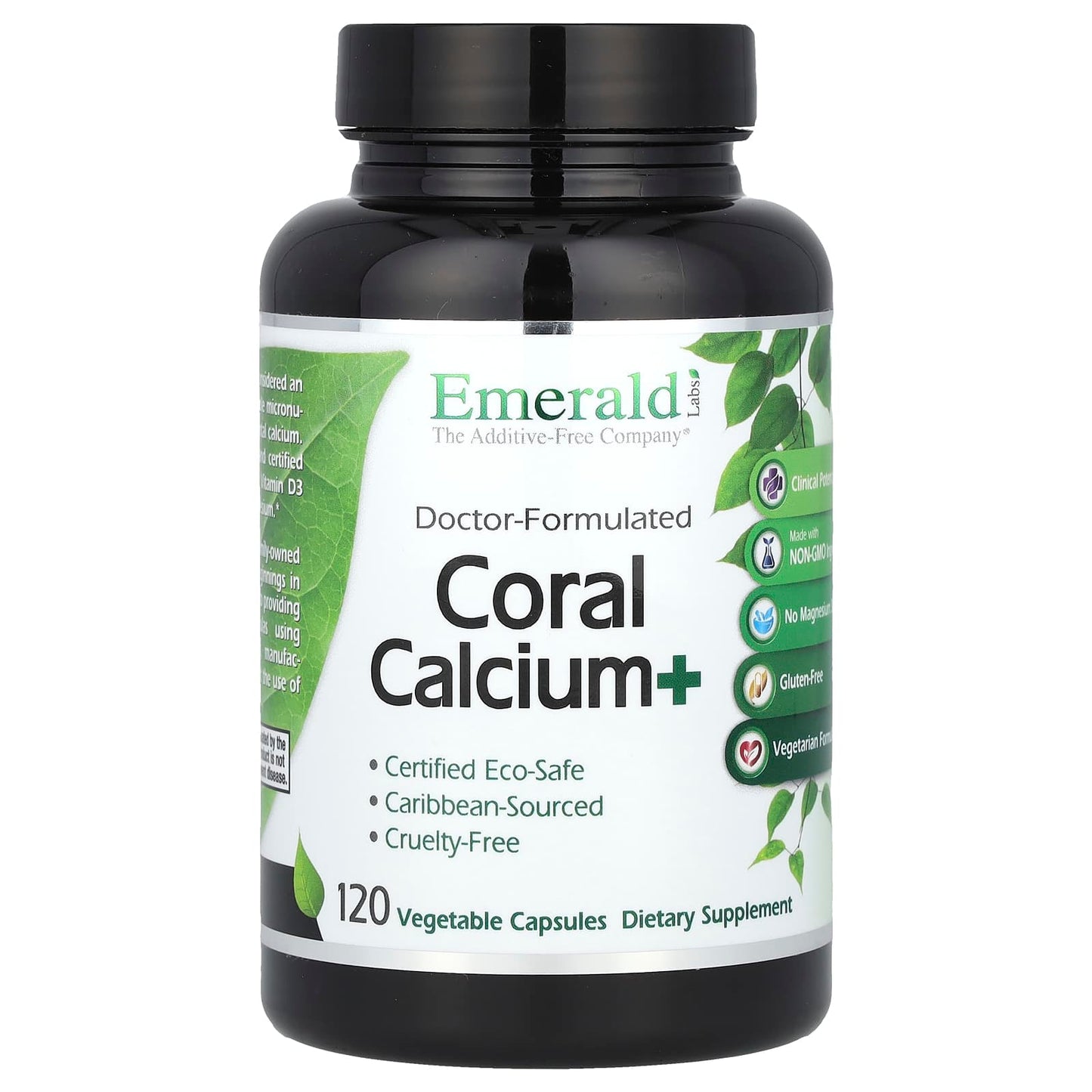 Emerald Laboratories Coral Calcium+ Supplement 120 Capsules - Image 1