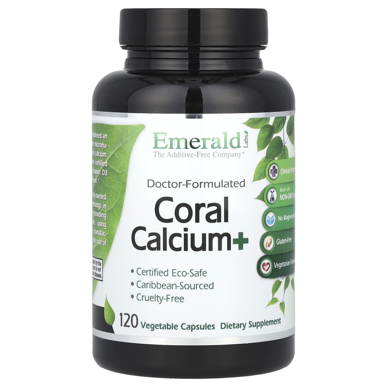 Emerald Laboratories Coral Calcium+ Supplement 120 Capsules - Image 1