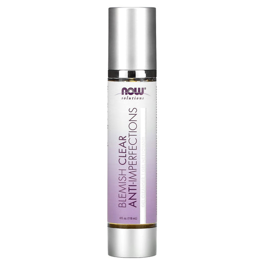 NOW Foods, Solutions, Blemish Clear Anti-Imperfections, Gel Cleanser, 4 fl oz (118 ml) - Image 1