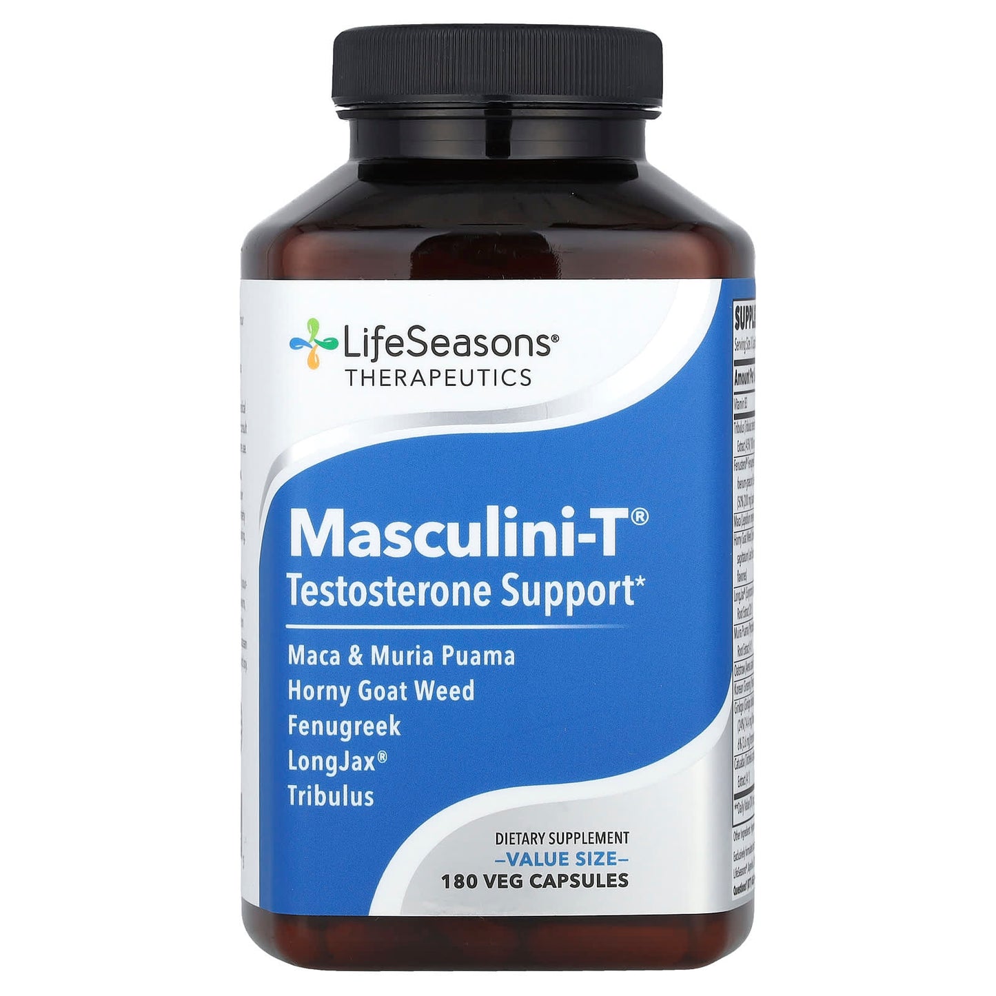 LifeSeasons, Therapeutics, Masculini-T®, Testosterone Support, 180 Veg Capsules - Image 1