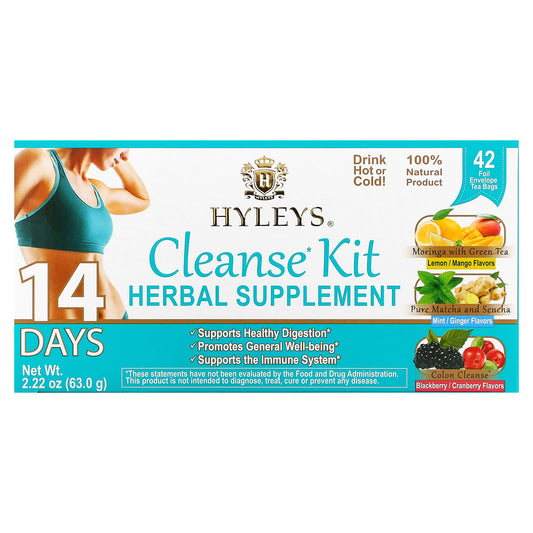 14-Day Hyleys Tea Cleanse Kit for Weight Loss and Digestive Health - Image 1