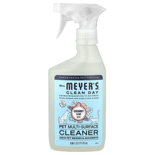 Mrs. Meyers Clean Day, Pet Multi-Surface Cleaner, Coconut Leaf, 16 fl oz (473 ml) - Image 1