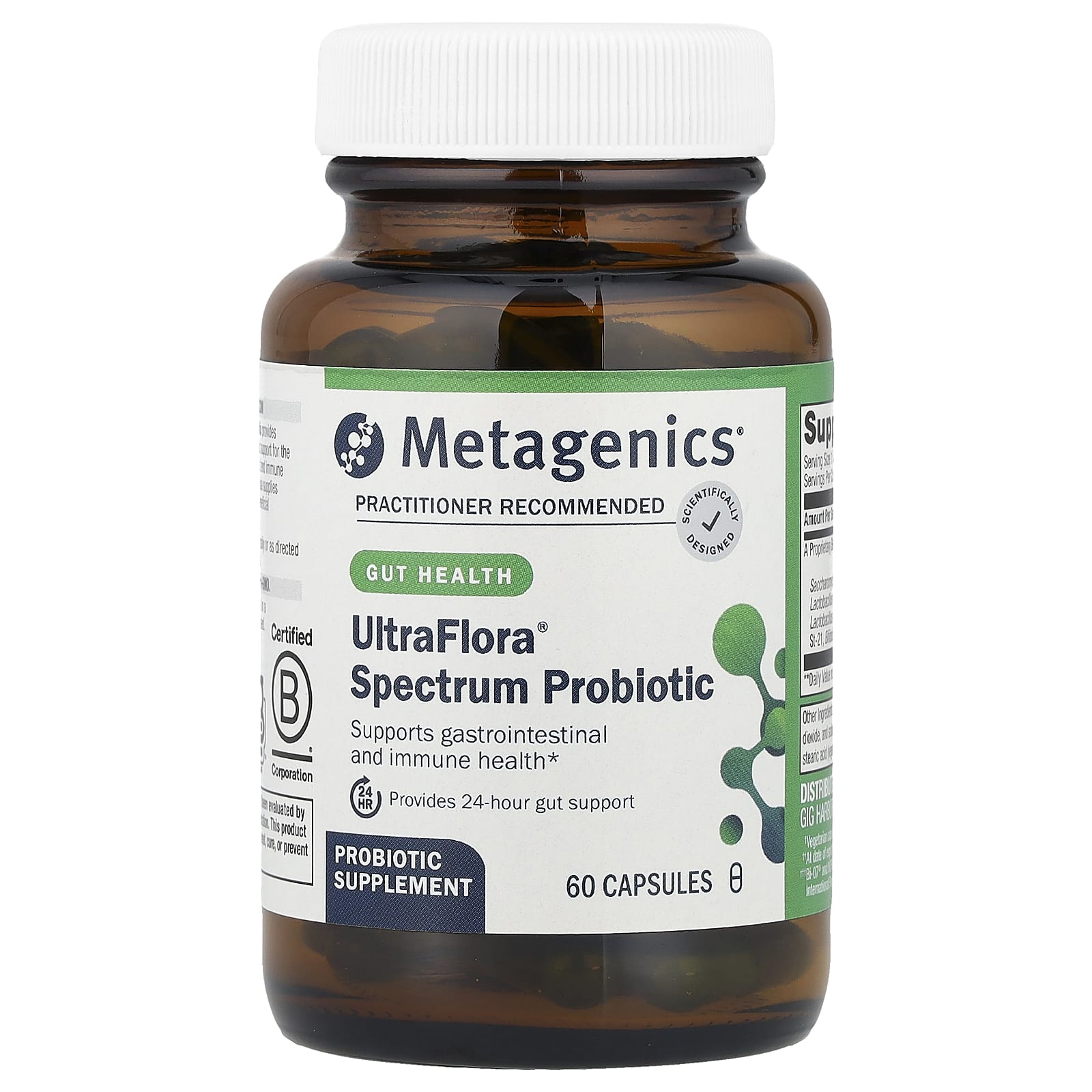 Metagenics, UltraFlora® Spectrum Probiotic, 30 Billion CFU, 60 Capsules - Image 1