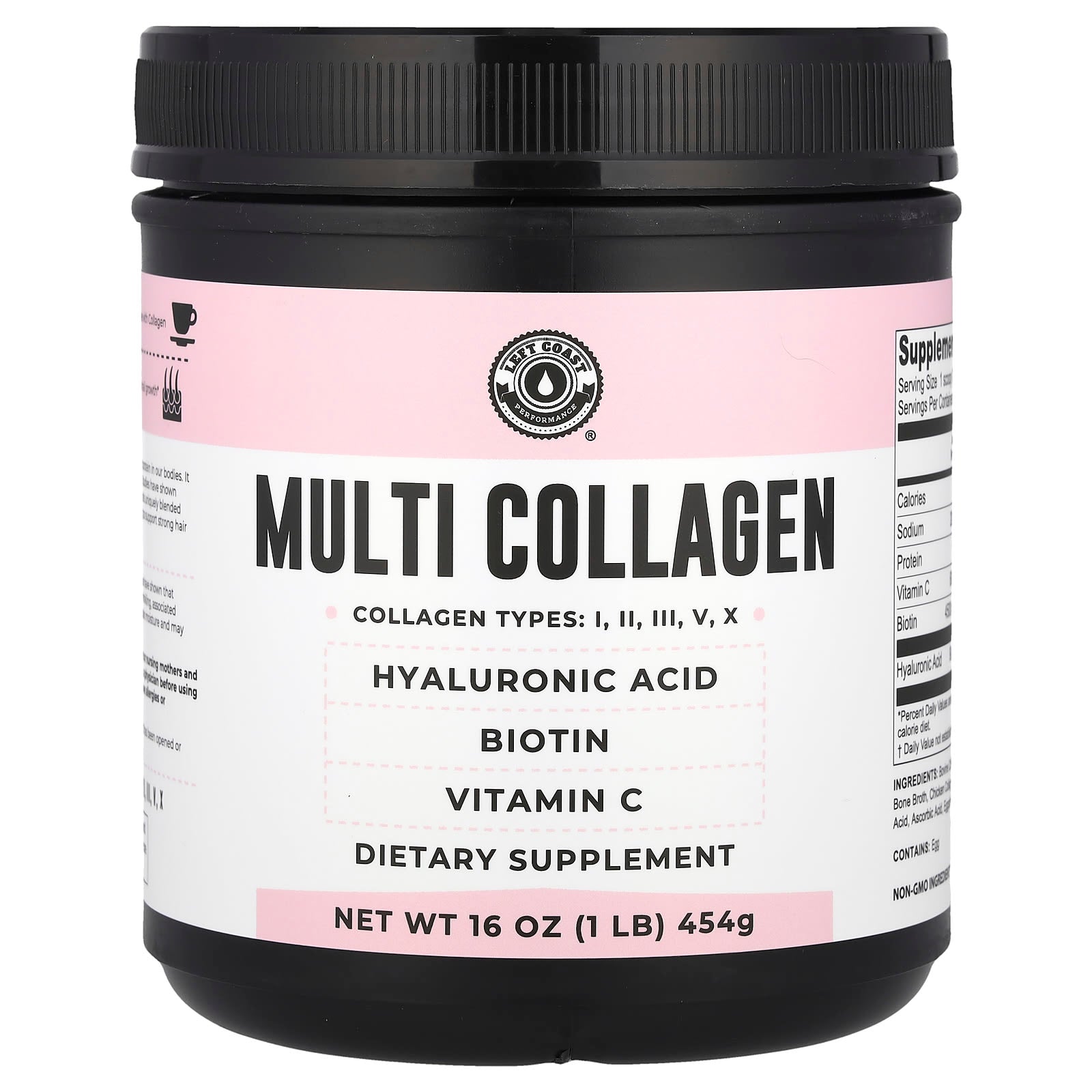 Left Coast Performance, Multi Collagen, 16 oz (454 g) - Image 1