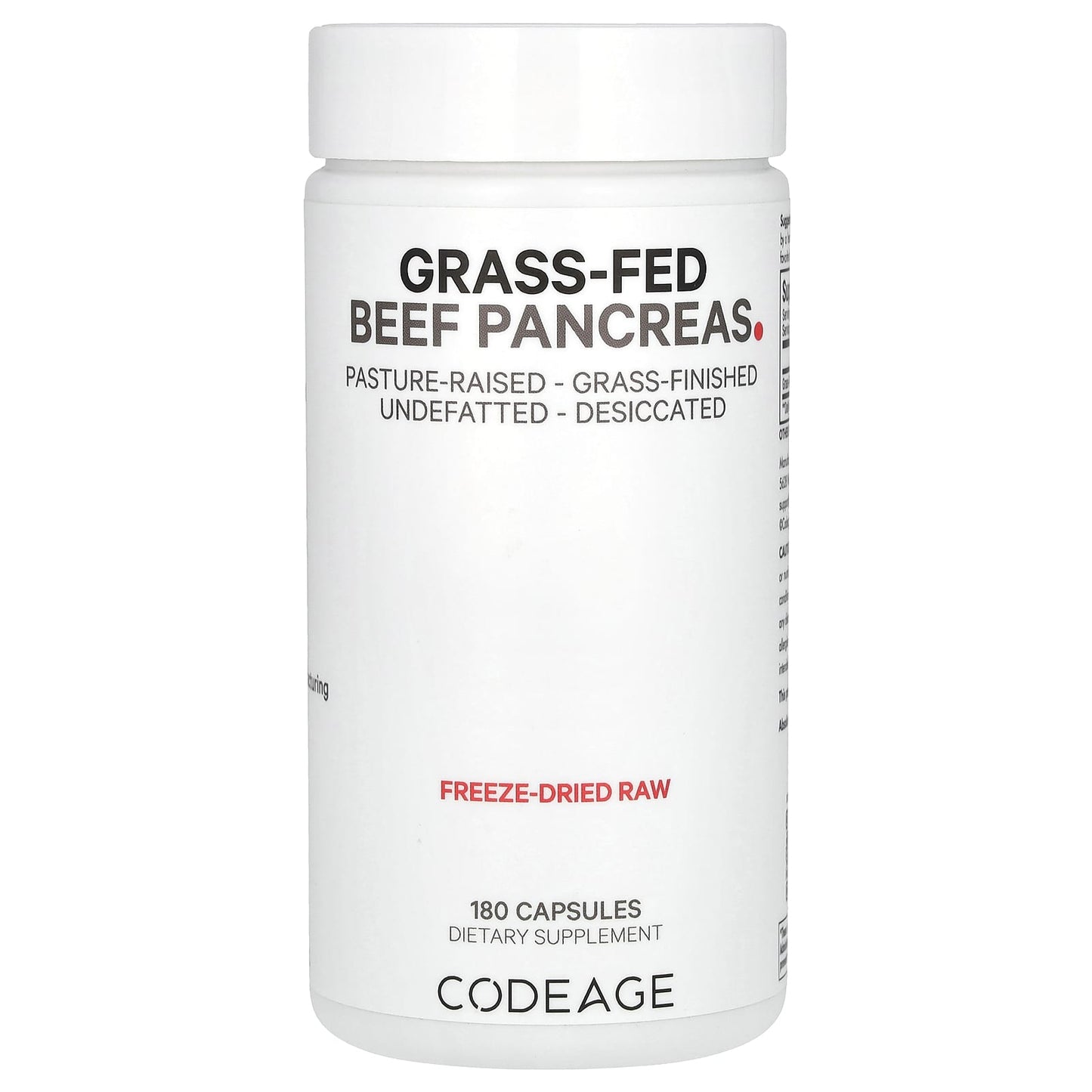 Grass-Fed Beef Pancreas Supplement by CodeAge - Natural Thyroid Support - Image 1