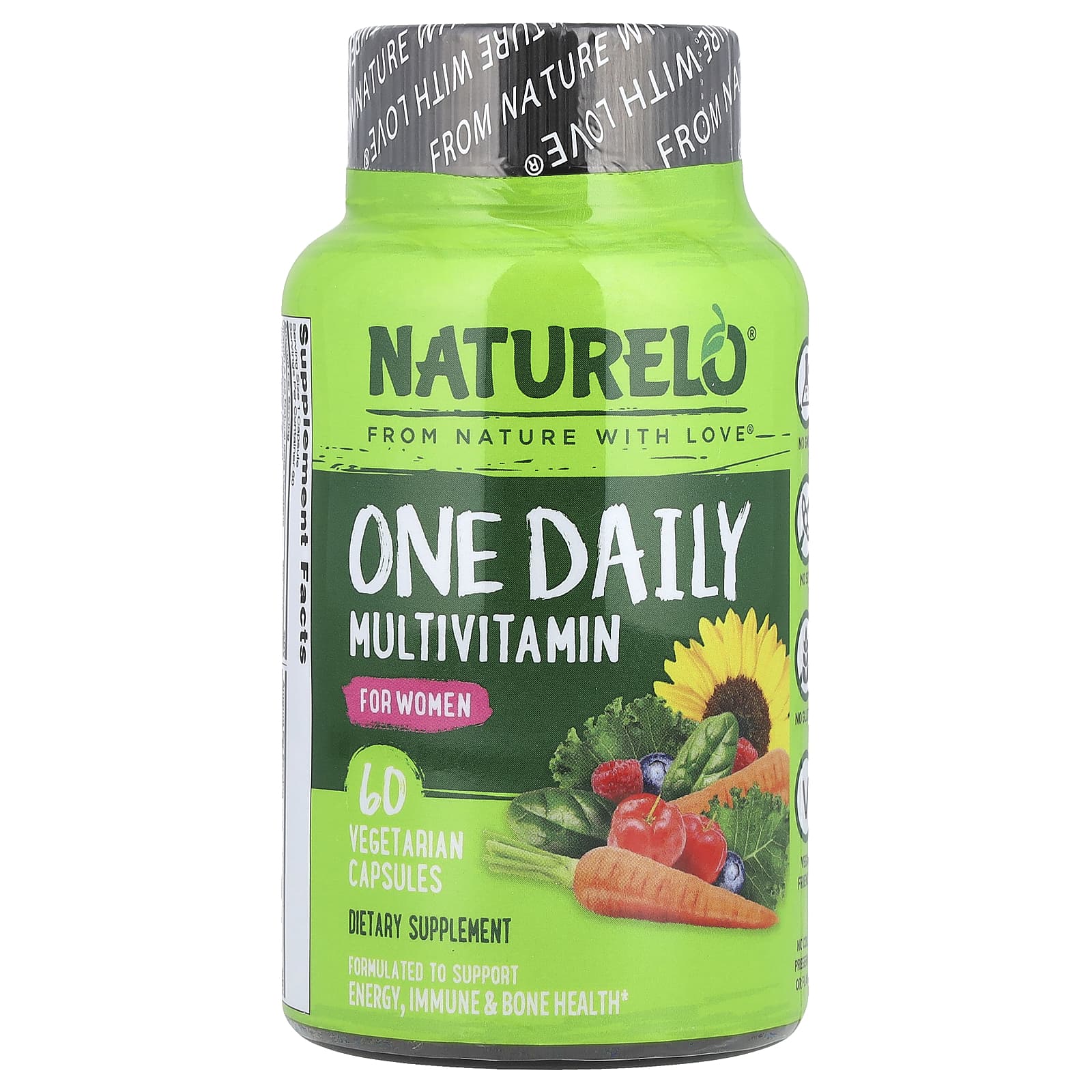 NATURELO, One Daily Multivitamin for Women, 60 Vegetarian Capsules - Image 1