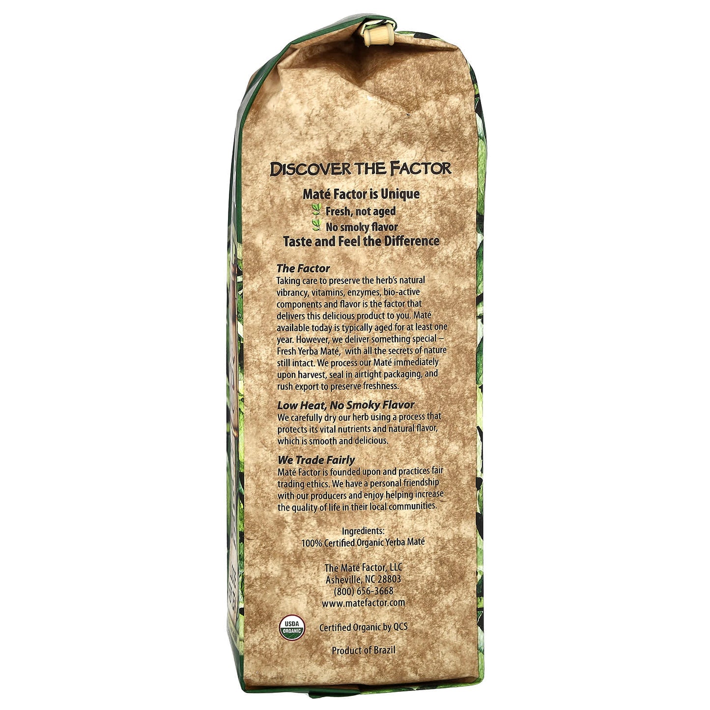 Mate Factor, Organic Yerba Mate, Loose Herb Tea, Fresh Green, 12 oz (340 g) - Image 2