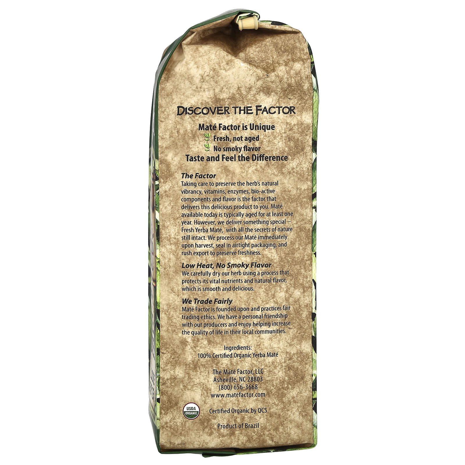 Mate Factor, Organic Yerba Mate, Loose Herb Tea, Fresh Green, 12 oz (340 g) - Image 2