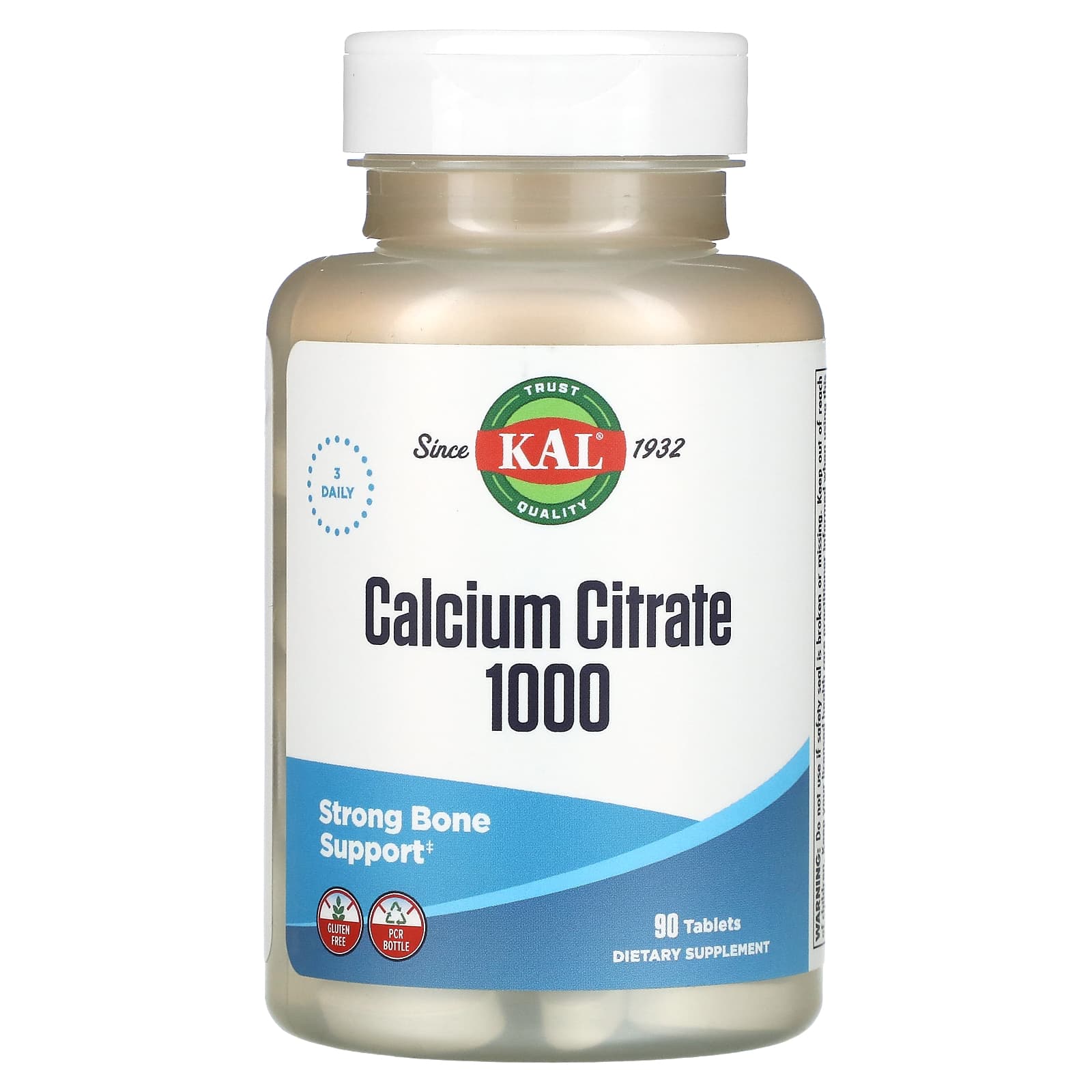 Strong Bone Support with KAL Calcium Citrate 1000 Tablets - Image 1