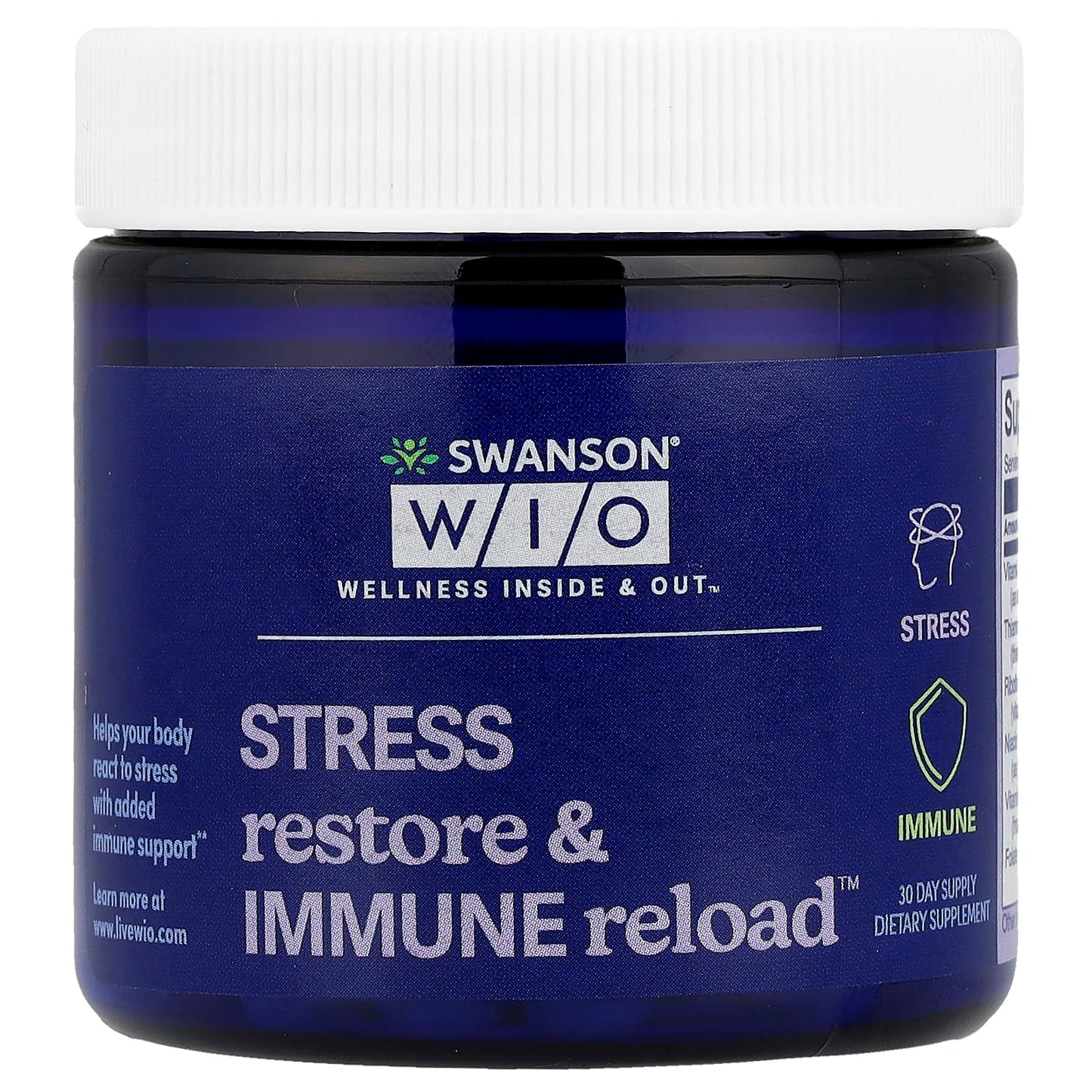 Swanson WIO, Stress Restore & Immune Reload™, 30 Capsules - Image 1