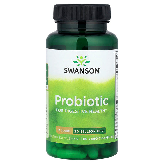 Swanson, Probiotic, 20 Billion CFU, 60 Veggie Capsules - Image 1