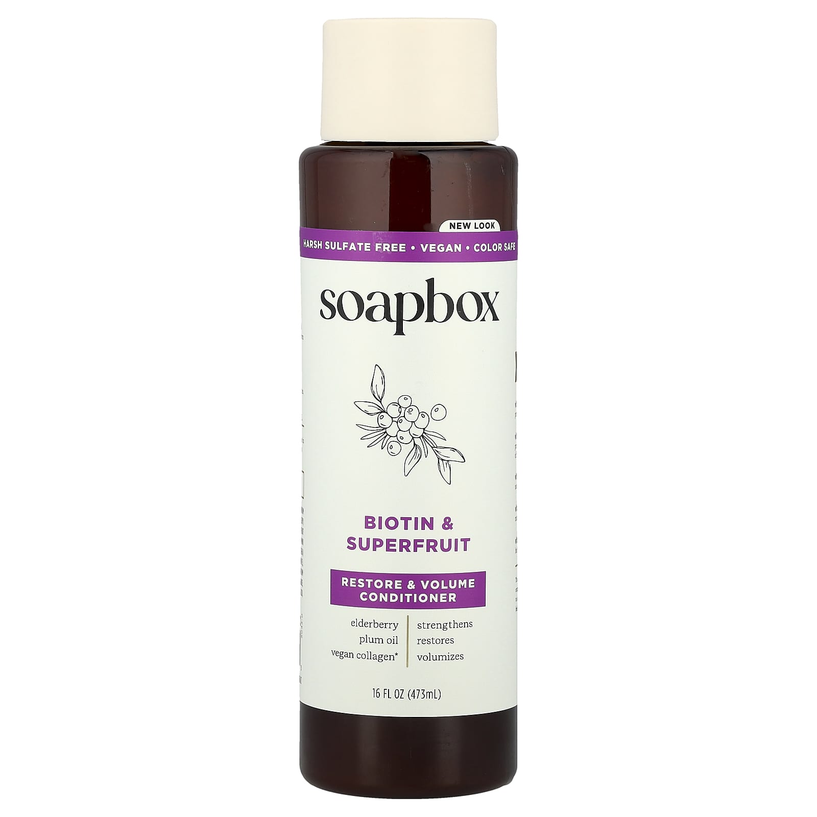 Soapbox, Restore & Volume Conditioner, Biotin & Superfruit, 16 fl oz (473 ml) - Image 1