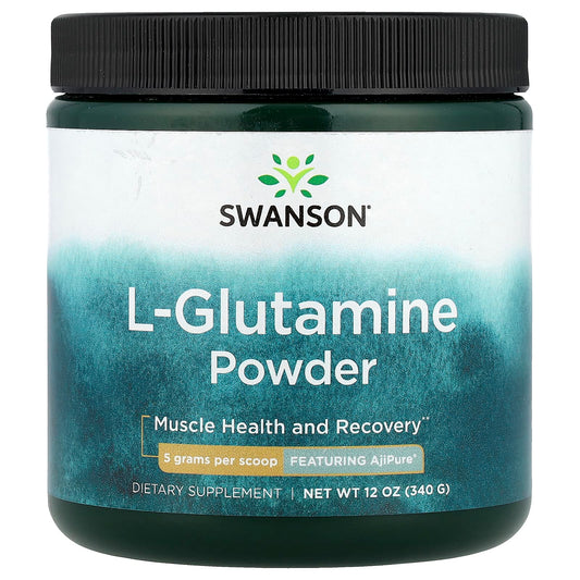 Swanson, L-Glutamine Powder, 12 oz (340 g) - Image 1
