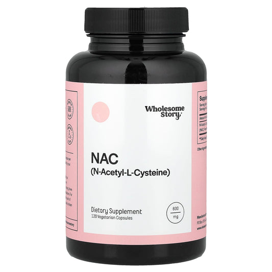 Wholesome Story, NAC, 120 Vegetarian Capsules (600 mg per Capsule) - Image 1