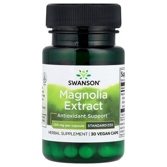 Swanson, Magnolia Extract, 200 mg, 30 Vegan Caps