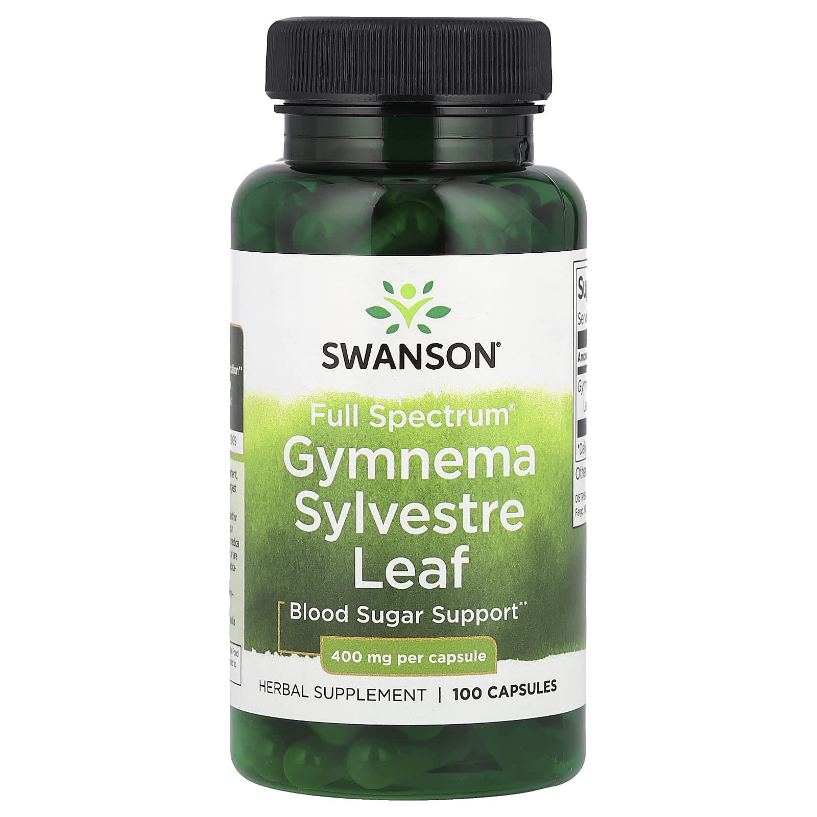 Swanson, Full Spectrum® Gymnema Sylvestre Leaf, 400 mg, 100 Capsules - Image 1