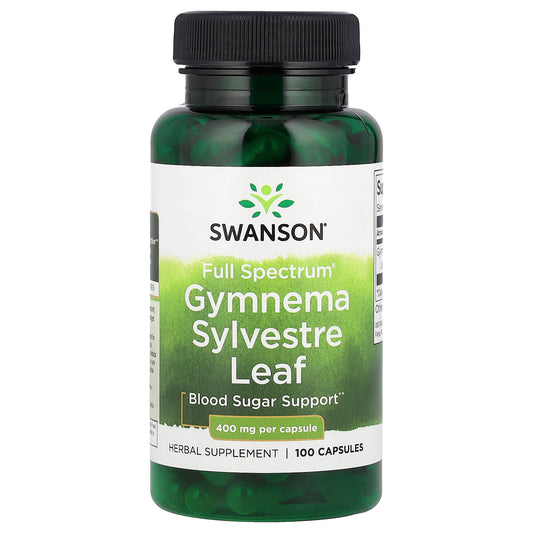 Swanson, Full Spectrum® Gymnema Sylvestre Leaf, 400 mg, 100 Capsules - Image 1