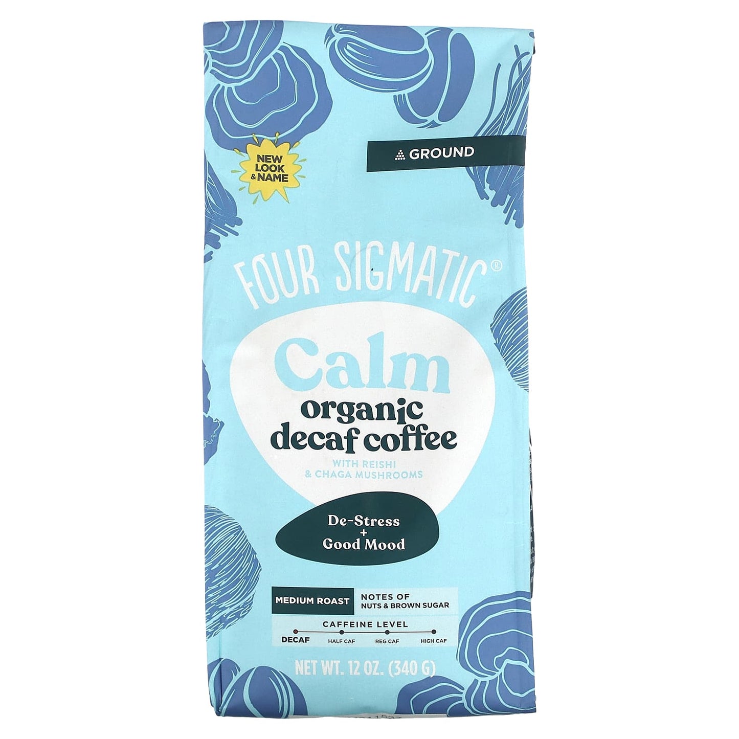 Four Sigmatic Calm Organic Coffee with Reishi & Chaga Mushrooms, Decaf - Image 1