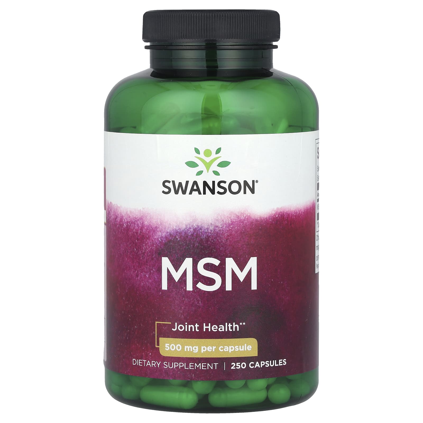 Swanson, MSM, 500 mg, 250 Capsules - Image 1