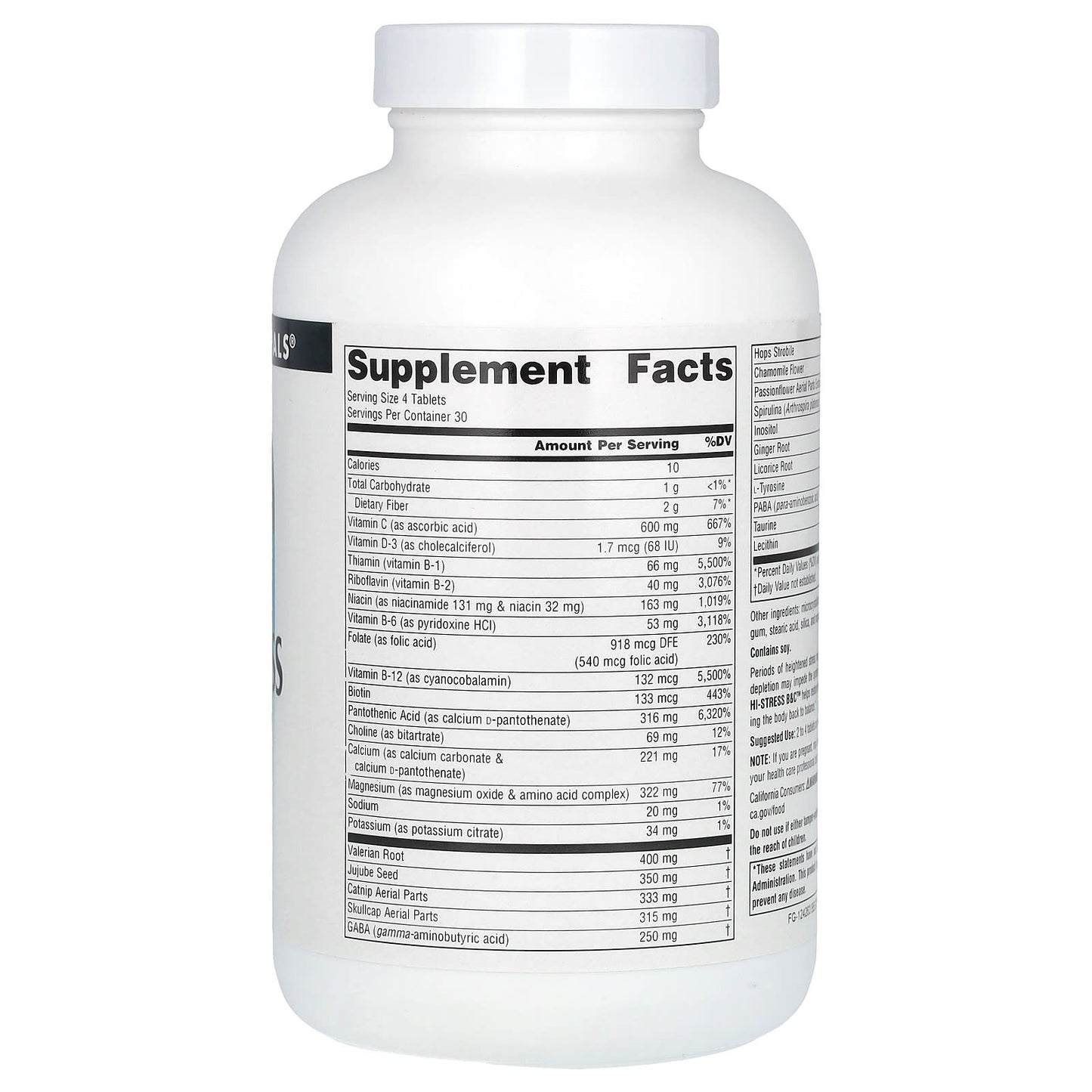 Source Naturals, Hi-Stress B&C With Herbs, 120 Tablets - Image 2