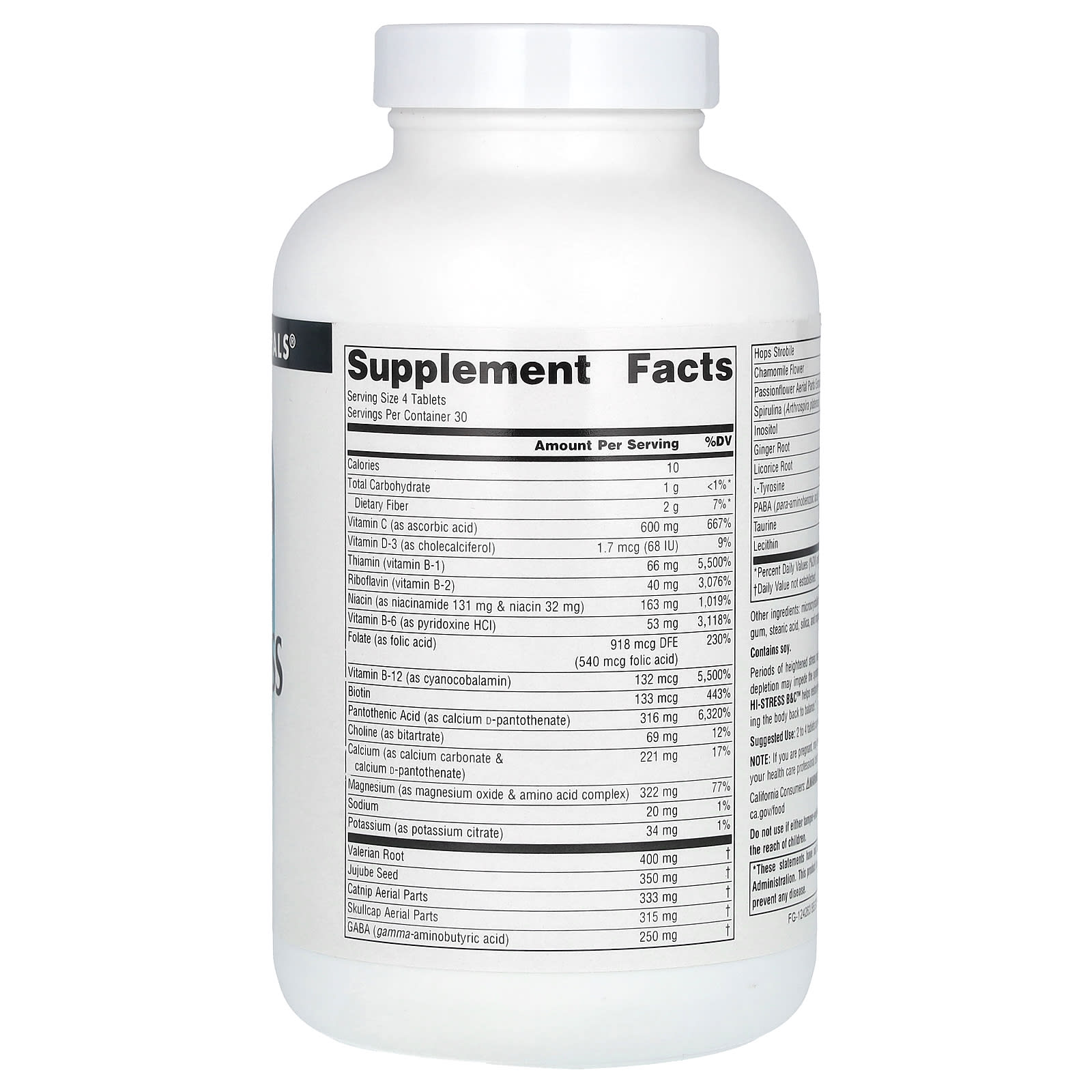 Source Naturals, Hi-Stress B&C With Herbs, 120 Tablets - Image 2