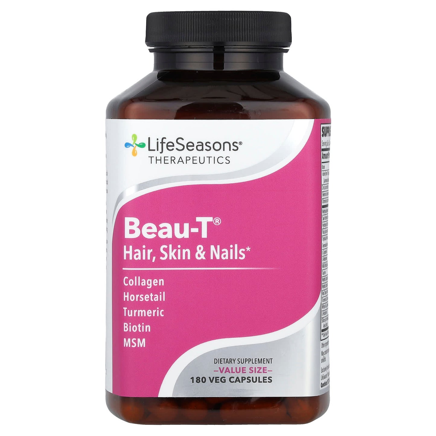 LifeSeasons, Therapeutics, Beau-T®, Hair, Skin & Nails, 180 Veg Capsules - Image 1