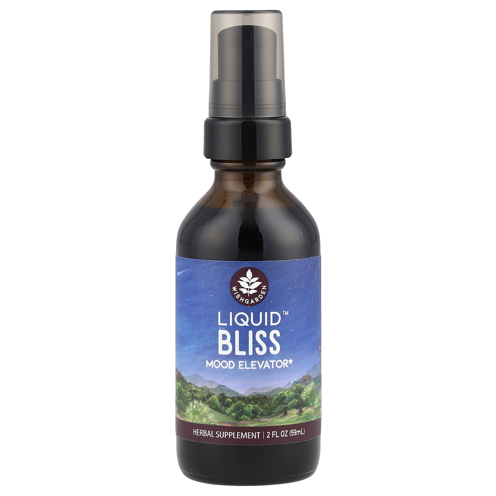 WishGarden Herbs, Liquid™ Bliss, Mood Elevator, 2 fl. oz. (59 ml) - Image 1