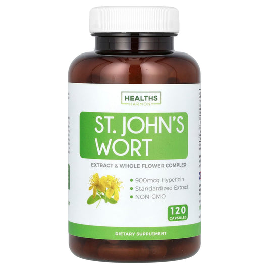 St. John's Wort Supplement 900mcg Hypericin - Mood & Menopause Relief - Image 1
