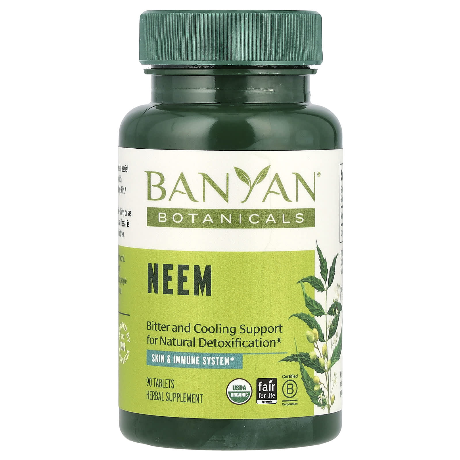 Neem Tablets for Immune & Skin Support by Banyan Botanicals - Image 1