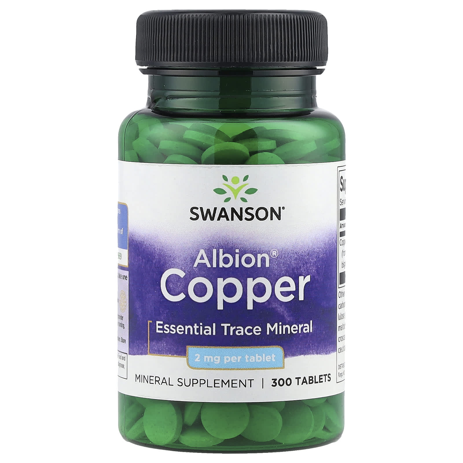 Swanson, Albion® Copper, 2 mg, 300 Tablets - Image 1