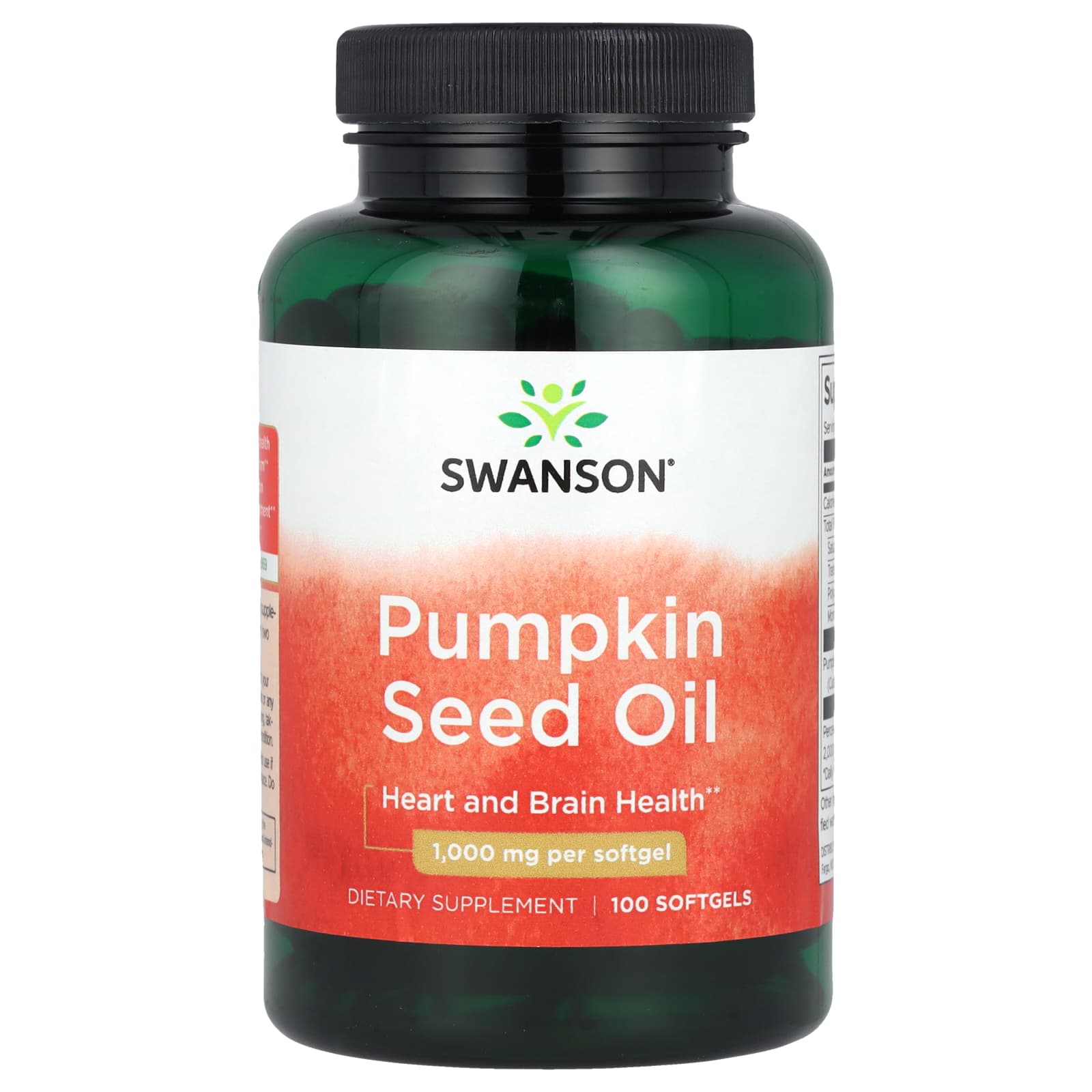 Swanson, Pumpkin Seed Oil, 1,000 mg, 100 Softgels - Image 1