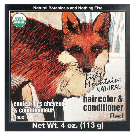 Light Mountain, Natural Hair Color & Conditioner, Red, 4 oz (113 g) - Image 1