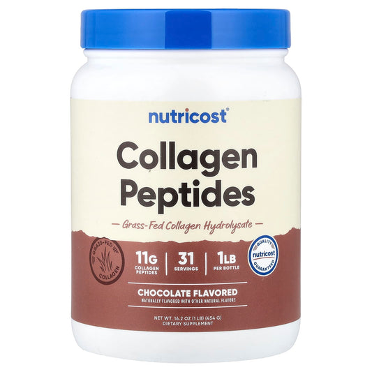 Nutricost, Collagen Peptides, Chocolate, 1 lb (454 g) - Image 1
