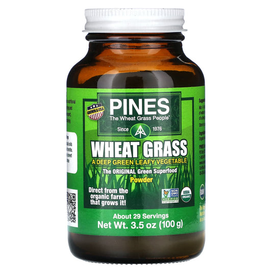 Pines International, Wheat Grass, Powder, 3.5 oz (100 g) - Image 1