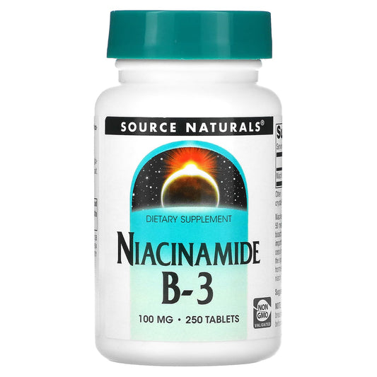 Source Naturals, Niacinamide B-3, 100 mg, 250 Tablets - Image 1