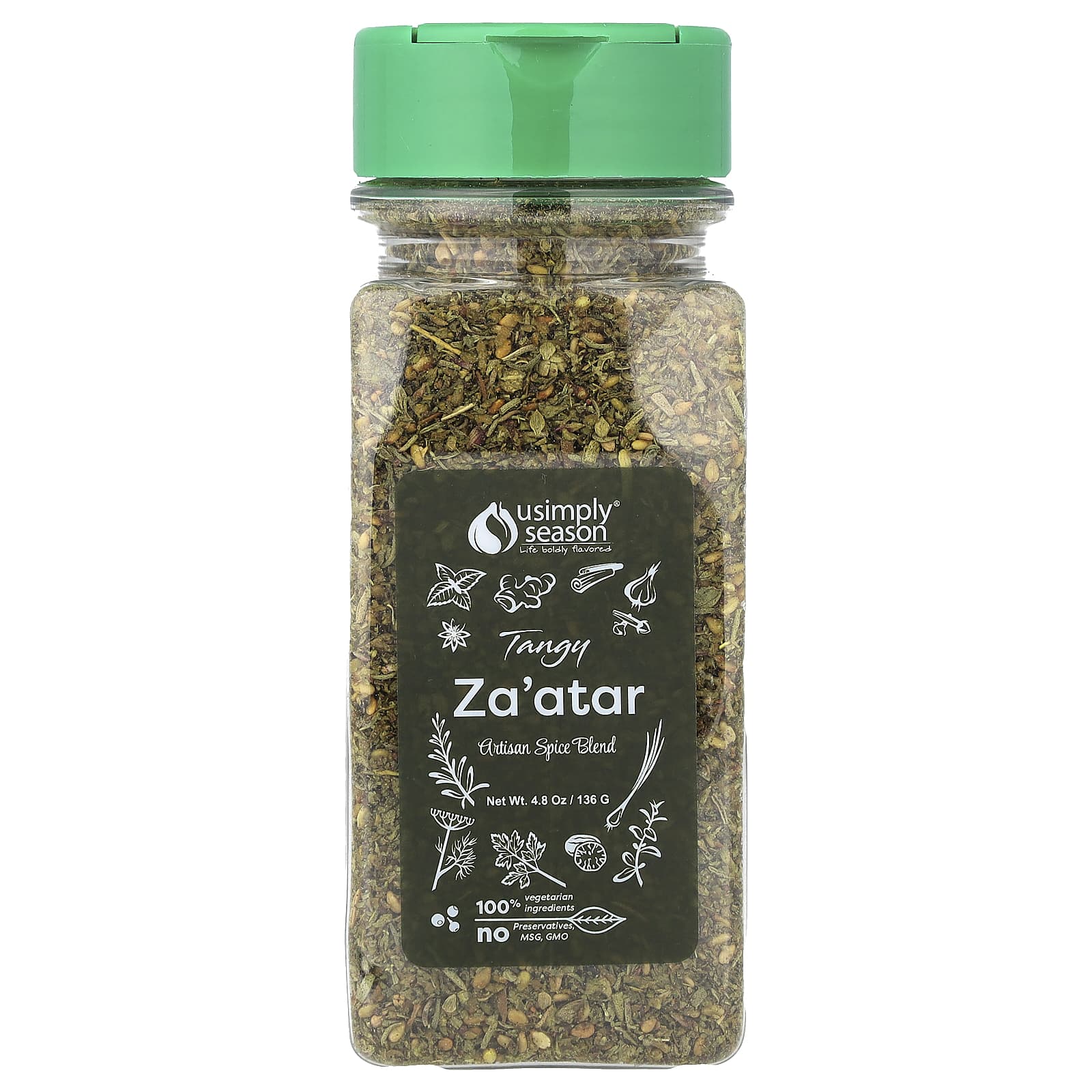 USimplySeason, Artisan Spice Blend, Tangy Za'atar, 4.8 oz (136 g) - Image 1
