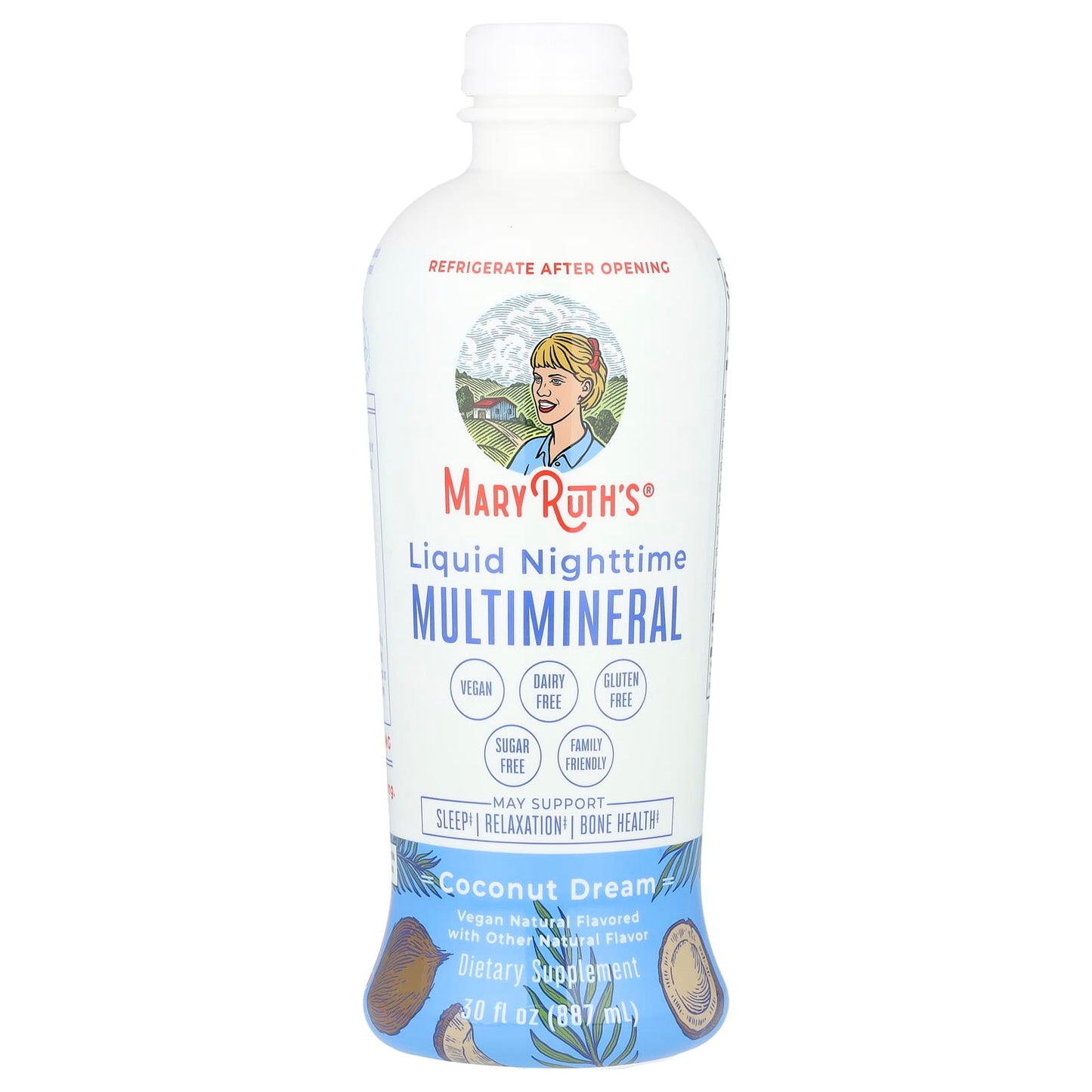 MaryRuth's, Liquid Nighttime Multimineral, Coconut Dream, 30 fl oz (887 ml) - Image 1