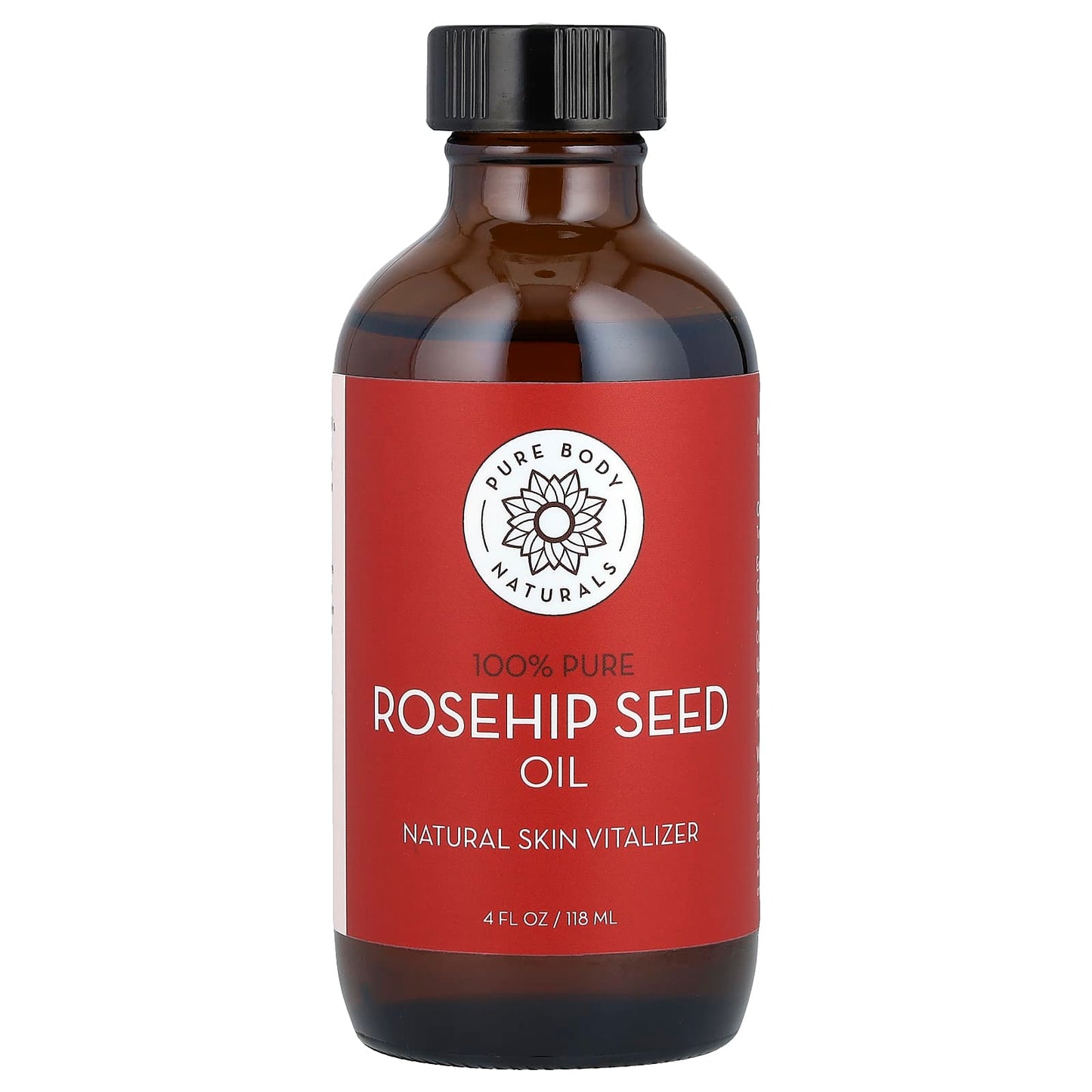 Pure Body Naturals, Rosehip Seed Oil, 4 fl oz (118 ml) - Image 1