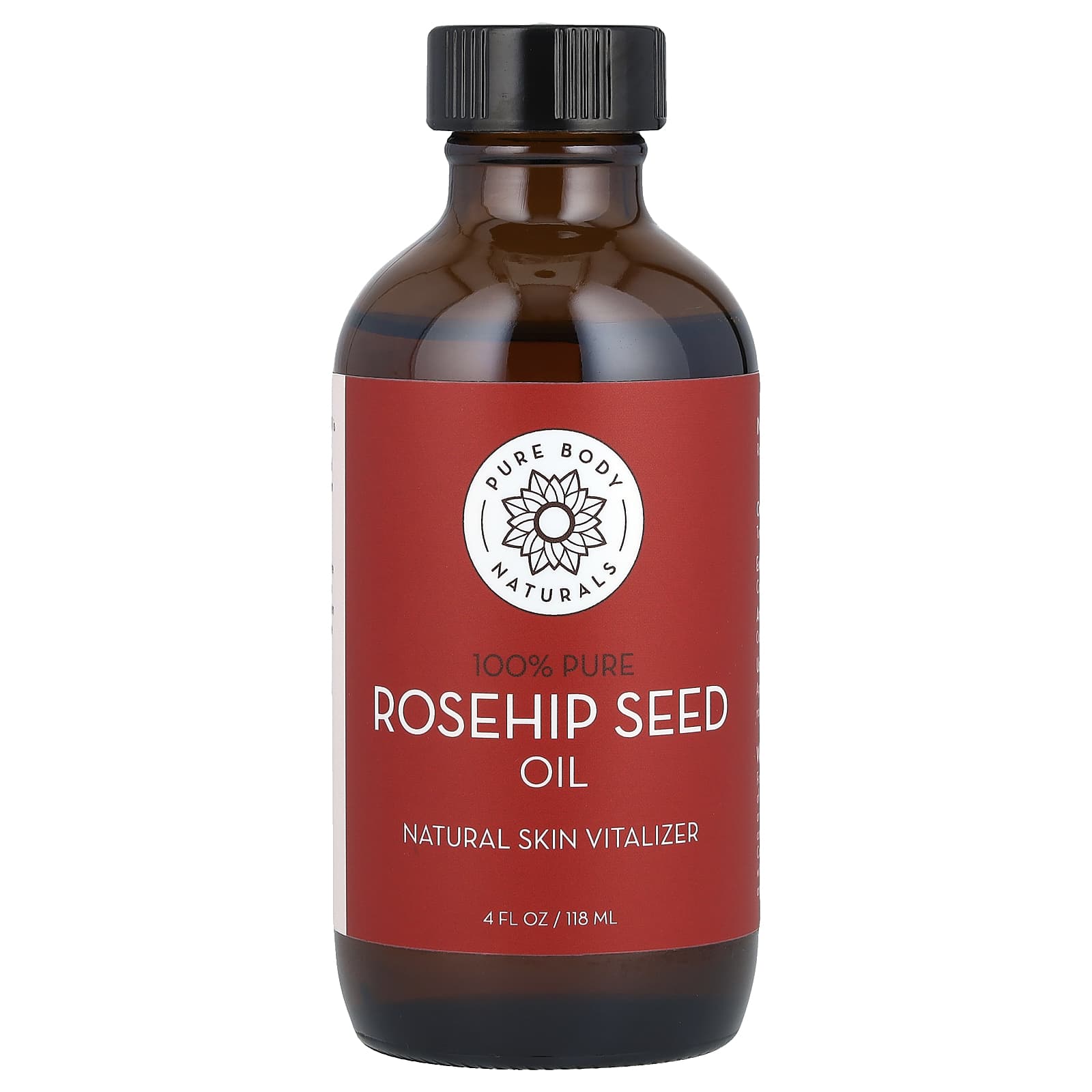 Pure Body Naturals, Rosehip Seed Oil, 4 fl oz (118 ml) - Image 1