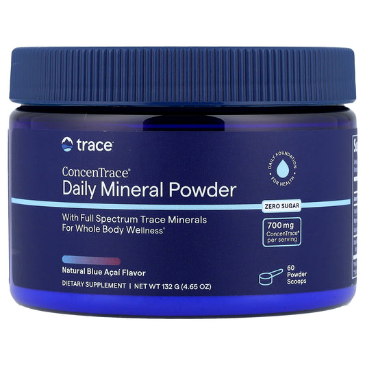 ConcenTrace®, Daily Mineral Powder, Natural Blue Acai, 4.65 oz (132 g) - Image 1