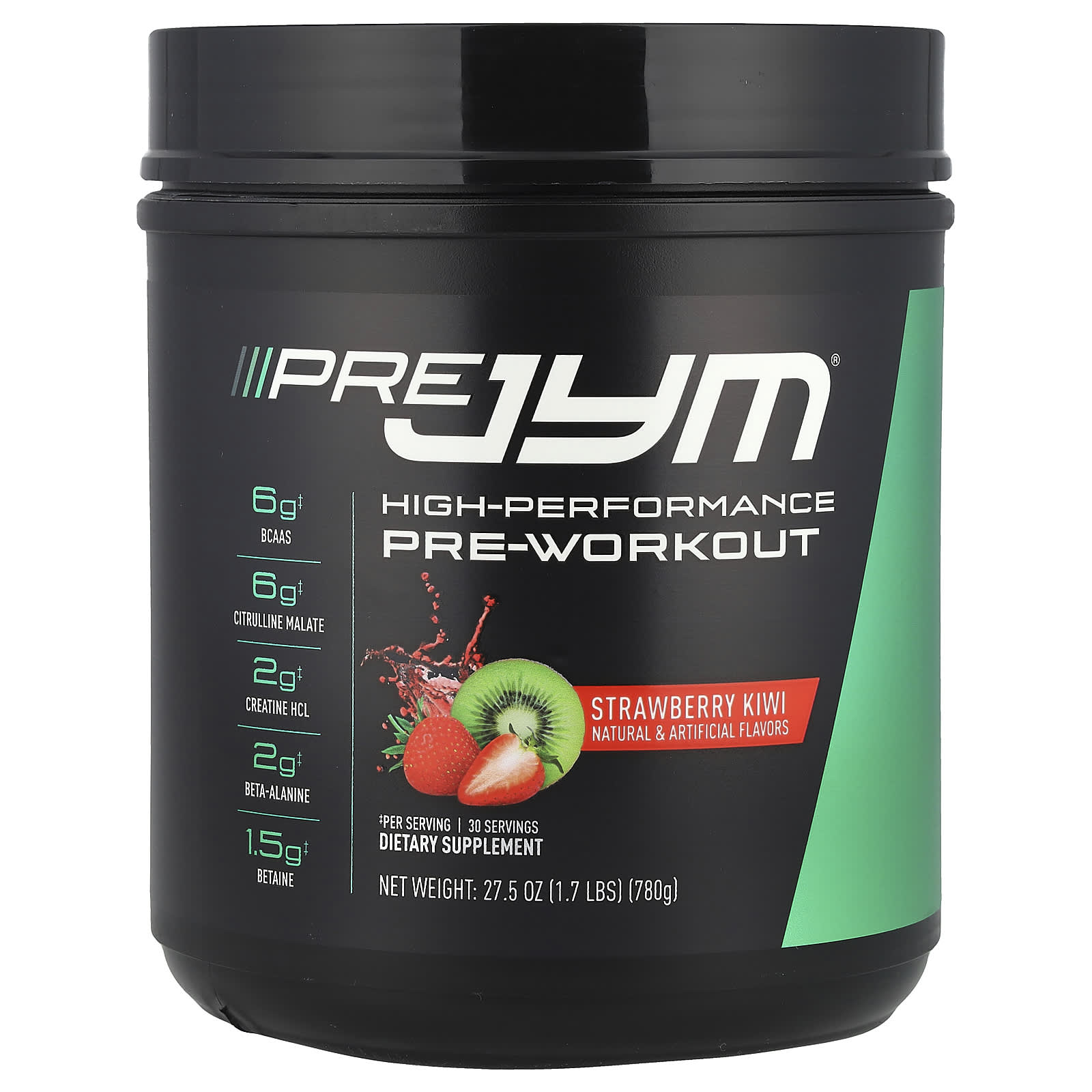 Boost Workout Performance with Pre JYM Strawberry Kiwi Pre-Workout Supplement - Image 1