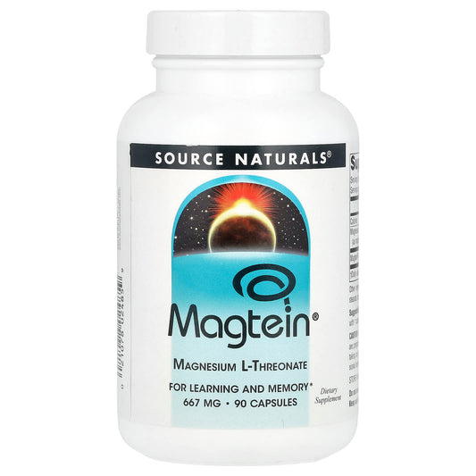 Source Naturals, Magtein®, Magnesium L-Threonate, 90 Capsules - Image 1