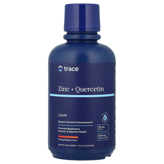 Trace, Liquid Zinc + Quercetin, Orange Mango, 16 fl oz (473 ml) - Image 1