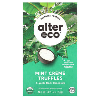 Dark Chocolate Organic Mint Creme Truffles by Alter Eco, 4.2 oz