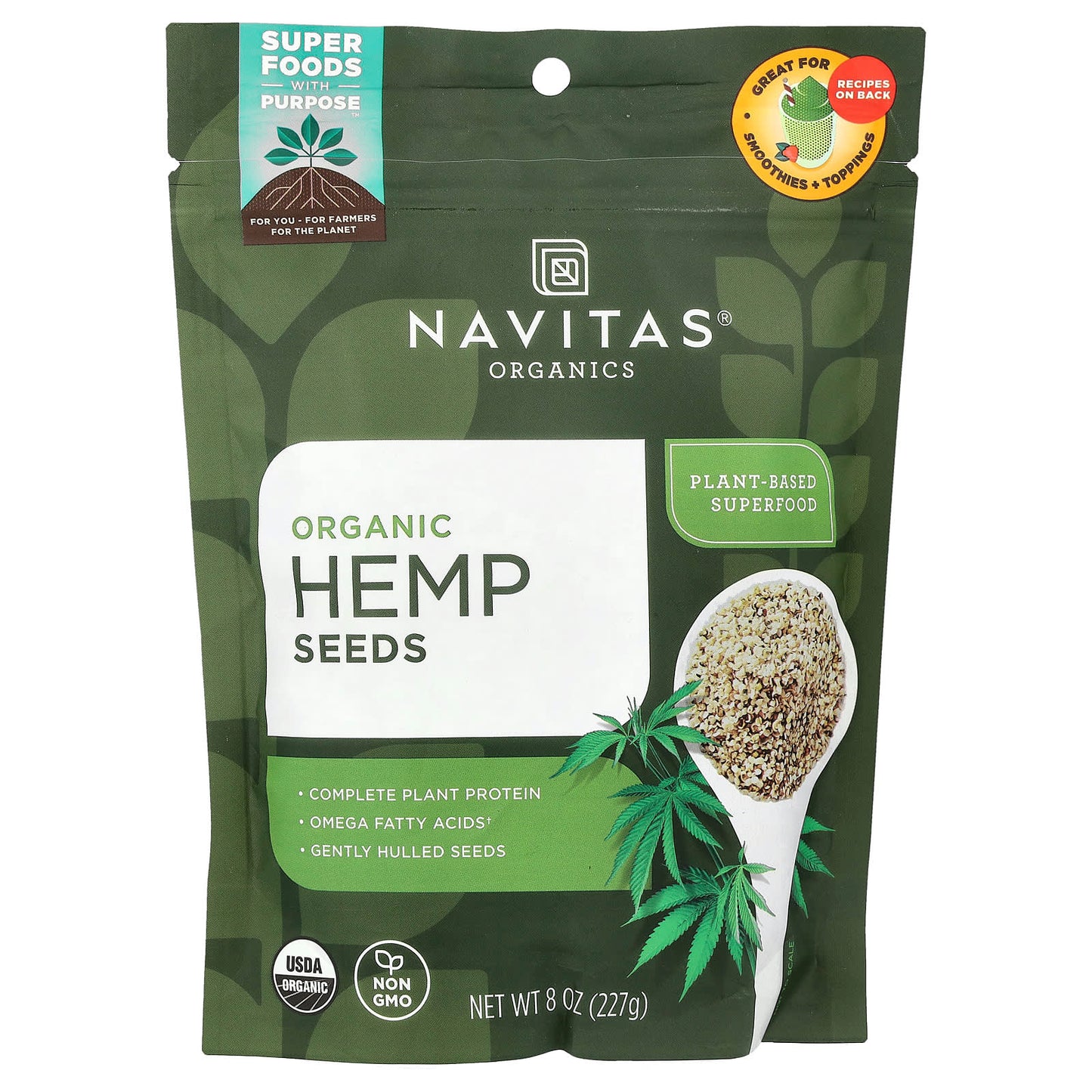 Navitas Organics, Organic Hemp Seeds, 8 oz (227 g) - Image 1