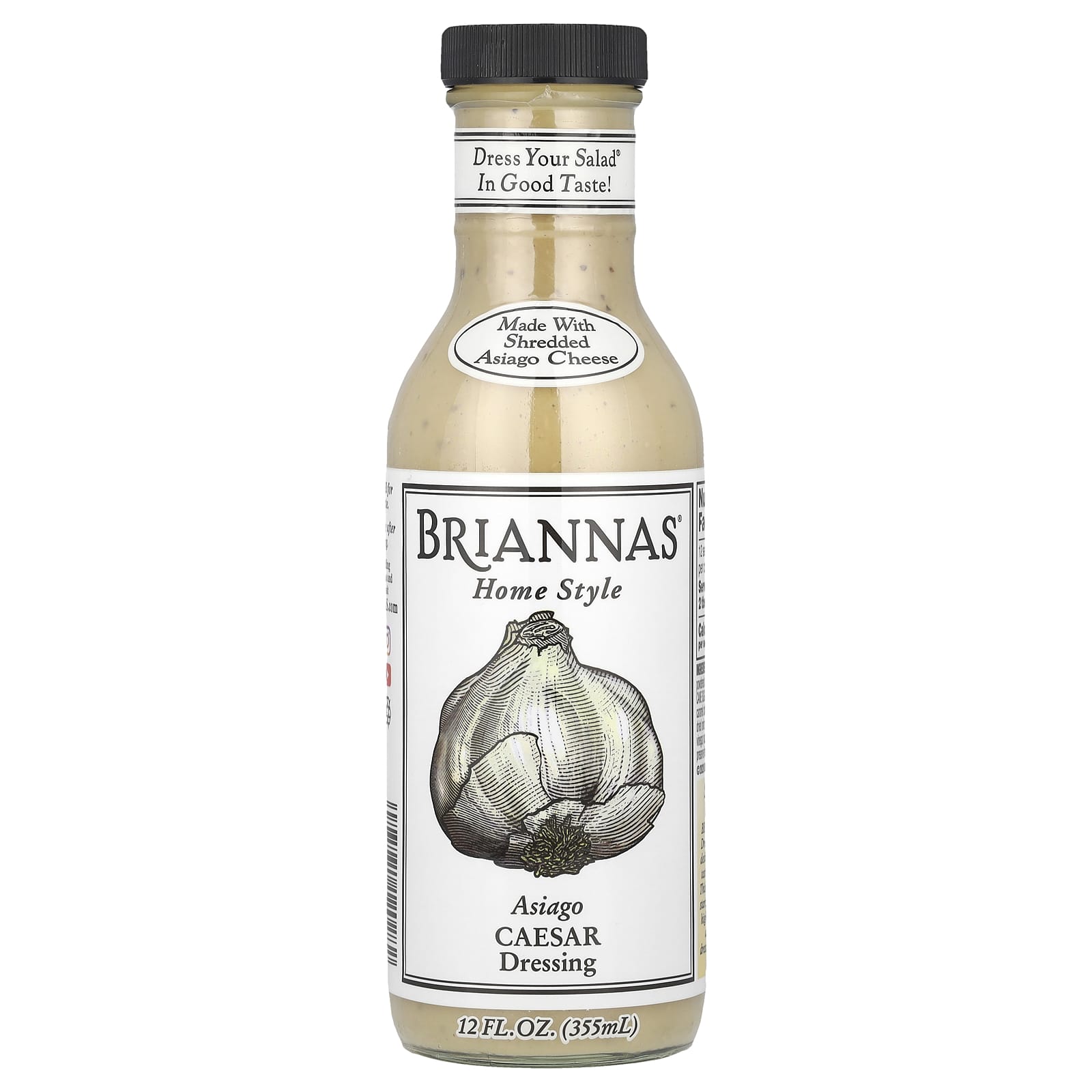 Asiago Caesar Dressing by Briannas, 12 oz, Gluten-Free, Vegetarian - Image 1