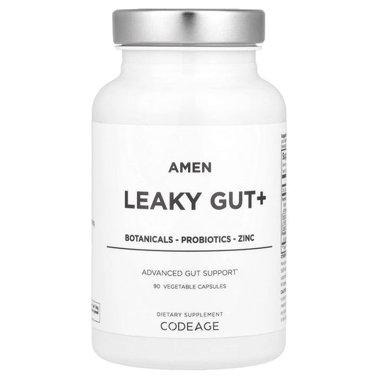 CodeAge Leaky Gut+ Support Supplement, 90 Vegan Capsules - Image 1